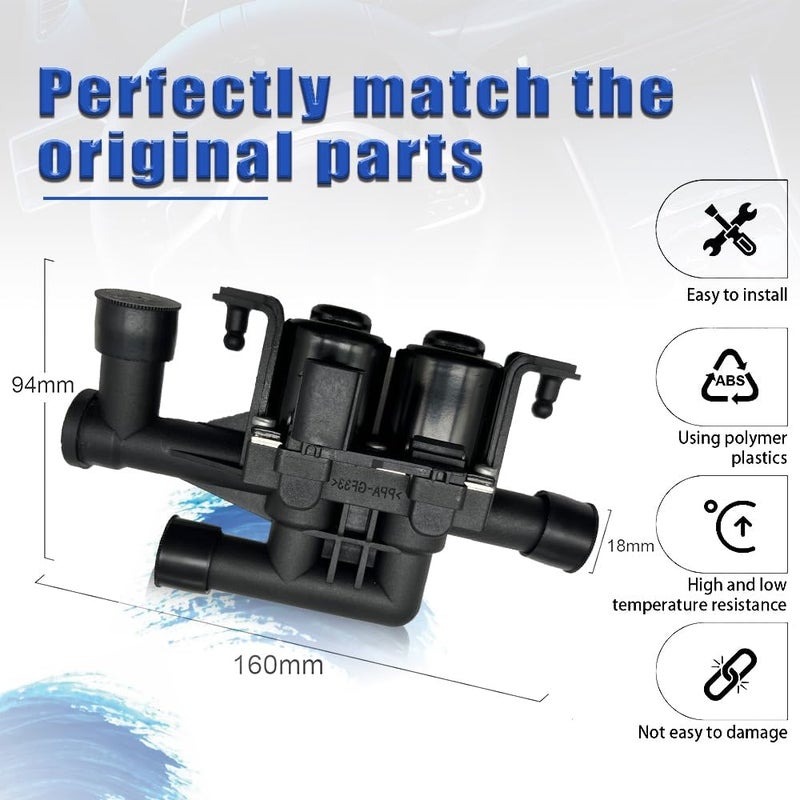 HOAVEED Heater Control Valve – Water Control Valve for BMW F01 F02 F10 F11 F12 F13 520i 528i 535i 550i 640i 650i 740i 750i 760Li M5 M6 Alpina B6 B7 – Replaces 64219310349, 64114271156, 64119119164 - Image 5